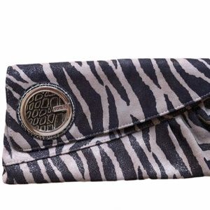 Guess Animal Print Clutch Purse Gold/Black